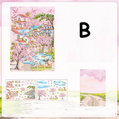 FourSeasonsScenery-Stickers-DiyCraft-B