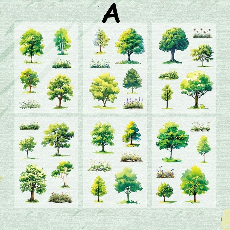 FourSeasonsTrees-FlatStickers-Scrapbook-A