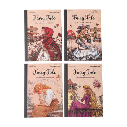 FourvintagefairytalestickerbooksfeaturingLittleRedRidingHood_AliceinWonderland_CinderellaandRapunzel
