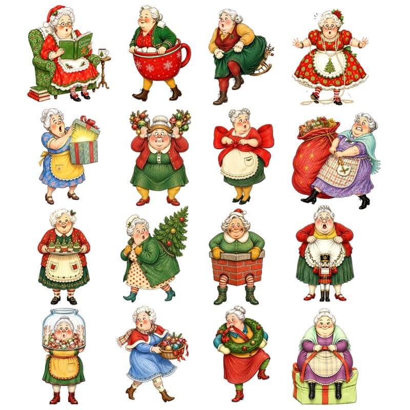 FunnyChristmasgrandmacardstockcutoutsforscrapbookingandcardmaking