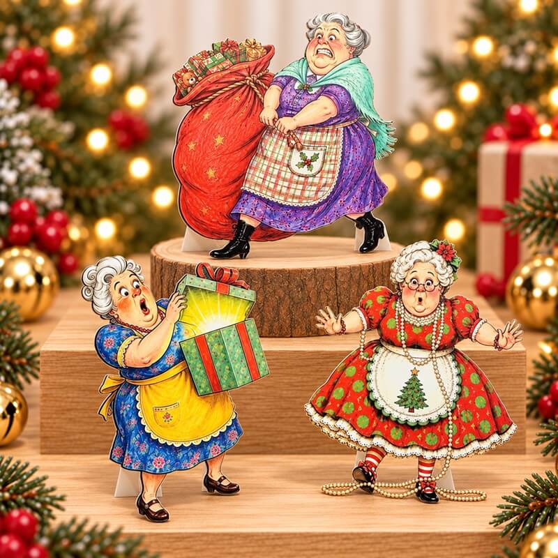 FunnyChristmasgrandmacardstockcutoutsforscrapbookingmaking