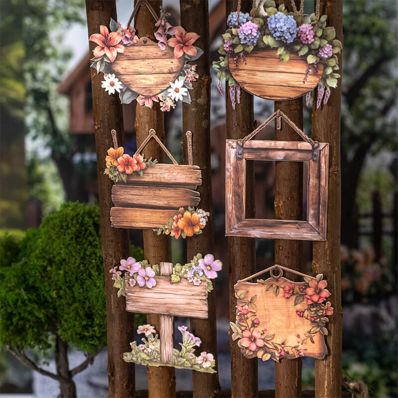 GardenWoodenSign-HardCardSticker-Scrapbooking-1