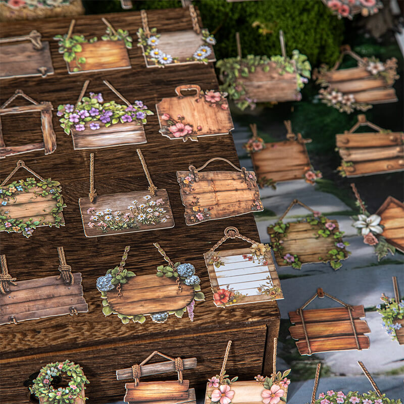 GardenWoodenSign-HardCardSticker-Scrapbooking-2