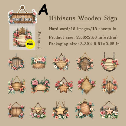 GardenWoodenSign-HardCardSticker-Scrapbooking-A