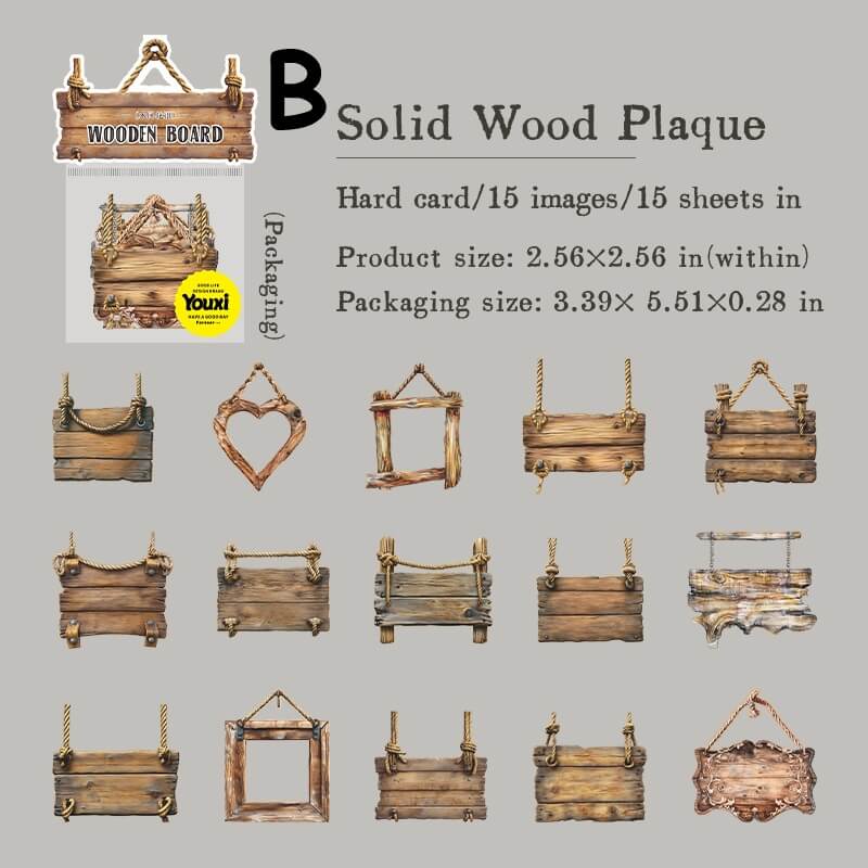 GardenWoodenSign-HardCardSticker-Scrapbooking-B