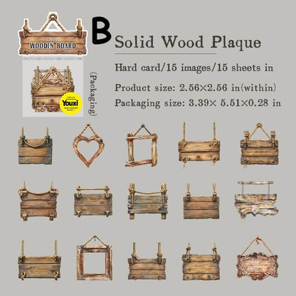 GardenWoodenSign-HardCardSticker-Scrapbooking-B