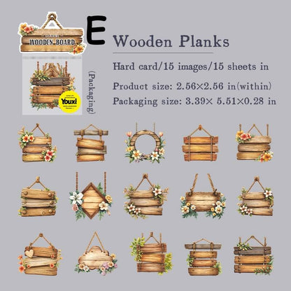 GardenWoodenSign-HardCardSticker-Scrapbooking-E