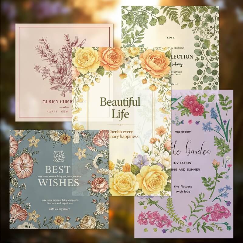 Garden flower  scrapbook paper