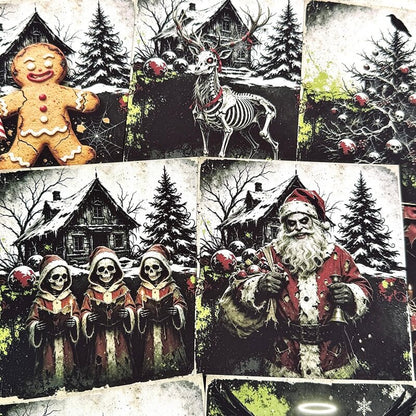 GothicChristmaspaperwithcreepySanta_skullwreath