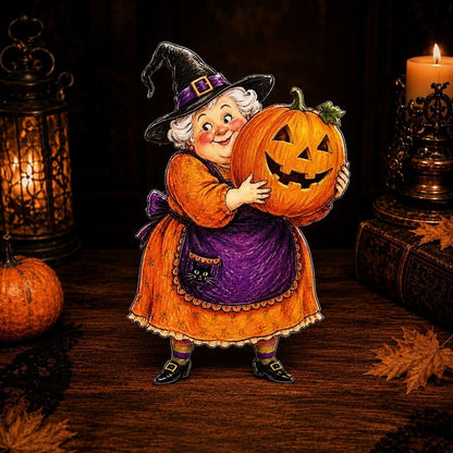 Grandma Halloween character stickers for scrapbooking