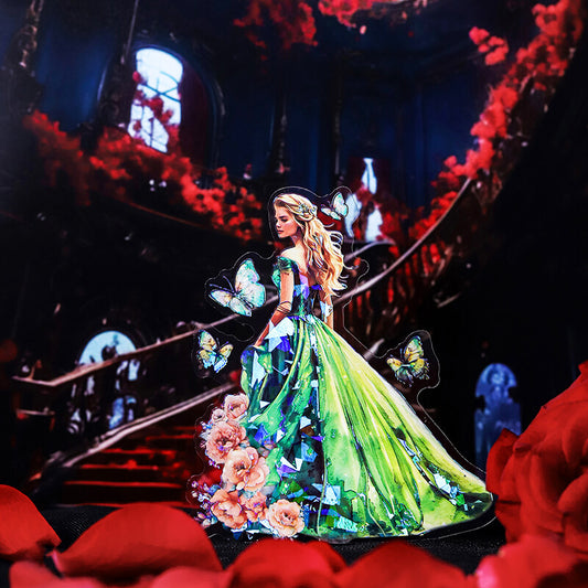 GreenEveningGown-Stickers-Scrapbooking