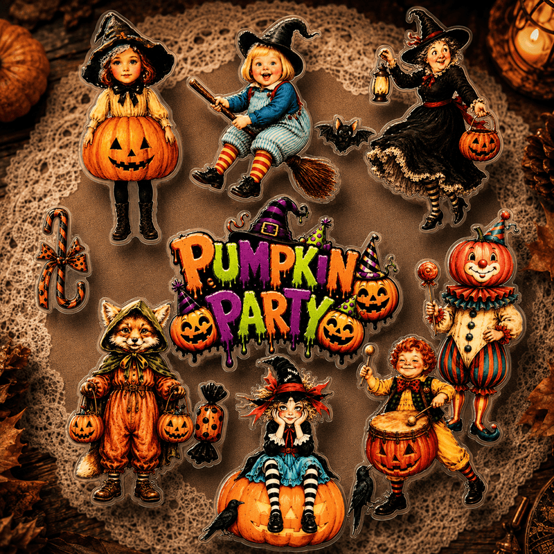 Halloween 3D embossed stickers