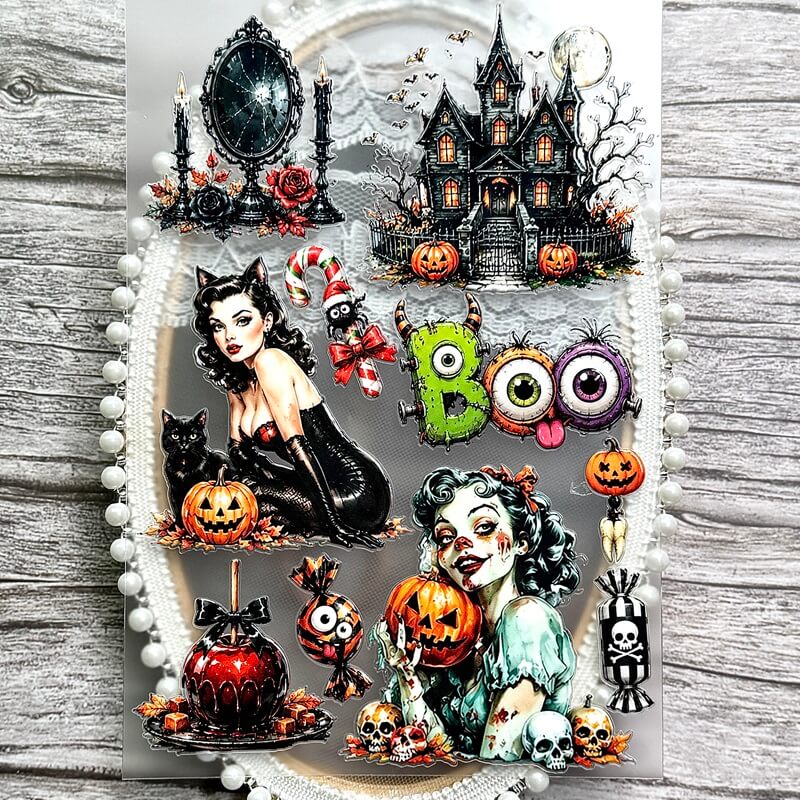 HalloweenGirl-EmbossedStickers-Scrapbook