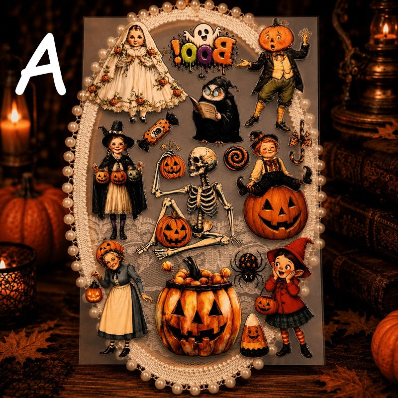 Halloween 3D embossed sticker sheet – Style A