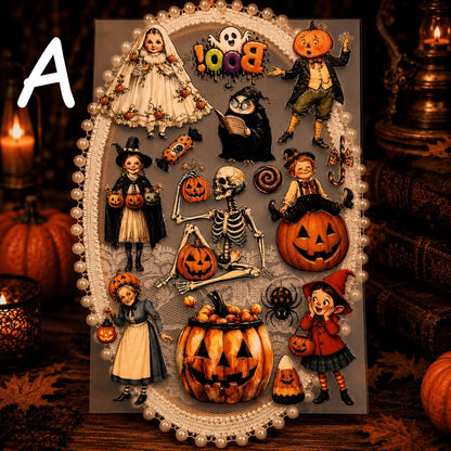 Halloween 3D embossed sticker sheet – Style A