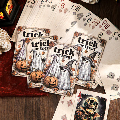 Halloweenplayingcardswithtrick-or-treatghostandpumpkincardbacks