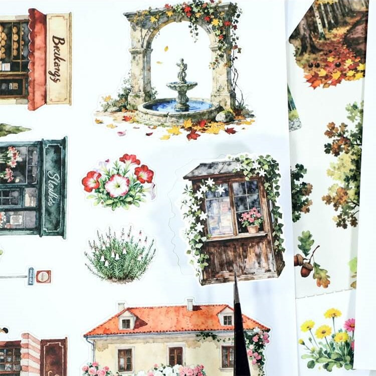 JourneyLifeA5landscapestickerbookwithcoastalhouses_boatsandsunflowers-2