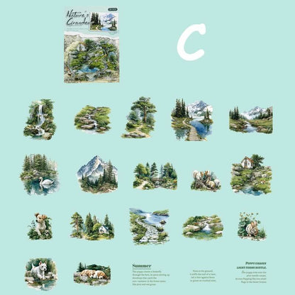 Landscape-themed-stickers-Scrapbook-C