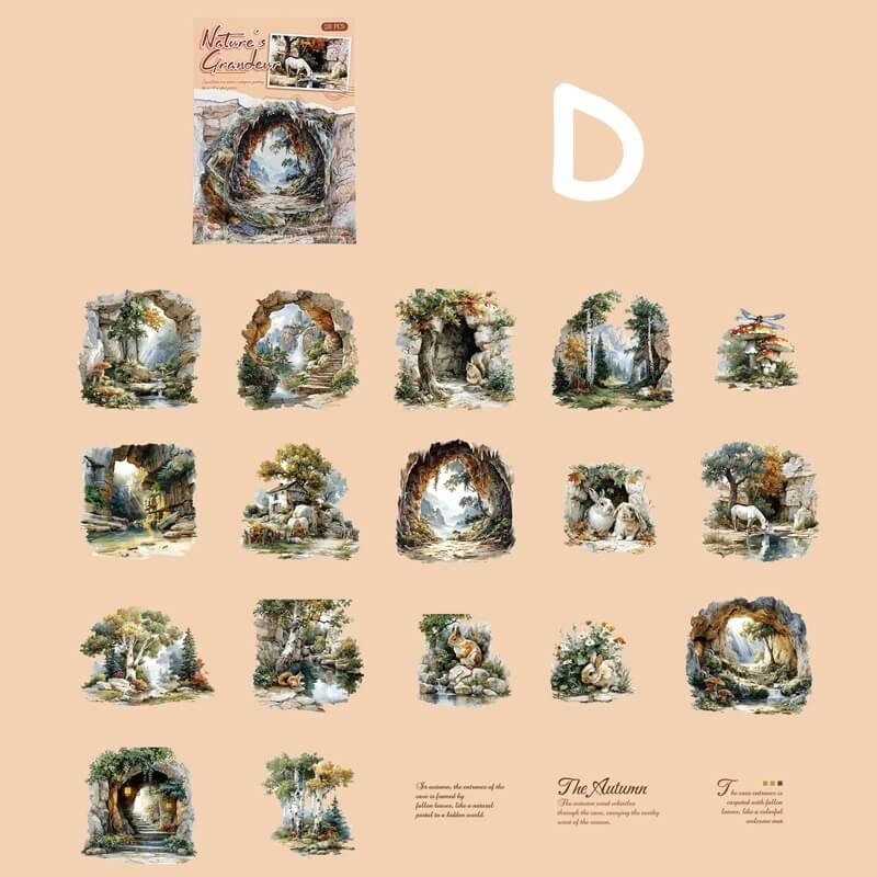 Landscape-themed-stickers-Scrapbook-D