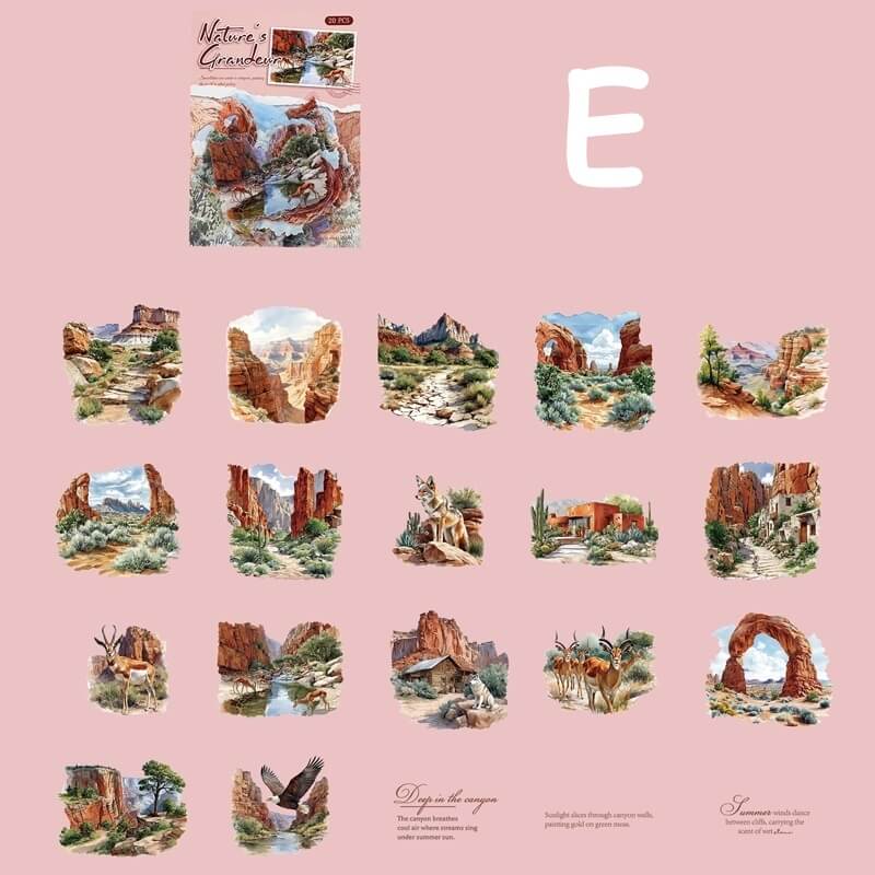 Landscape-themed-stickers-Scrapbook-E