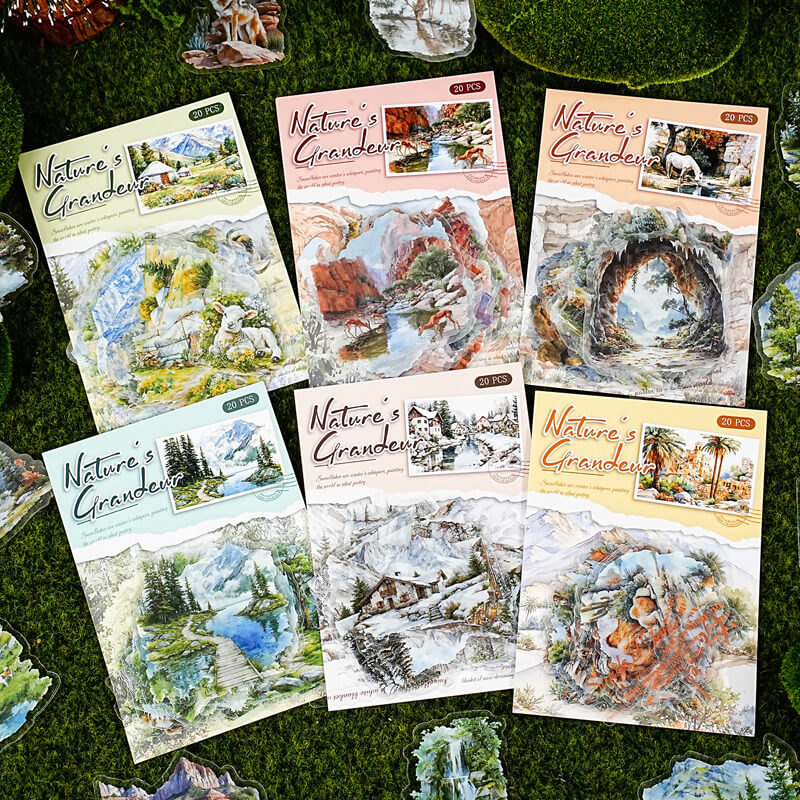 Landscape-themed-stickers-Scrapbook