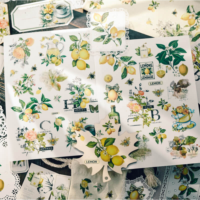 Lemon Store Sticker Lemon themed rub-on stickers – loloyaya