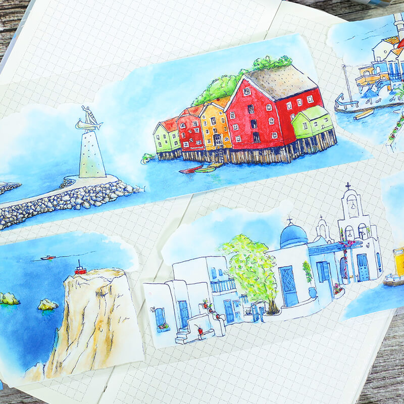 Mediterranean Scenery-Tape-Scrapbooking-6