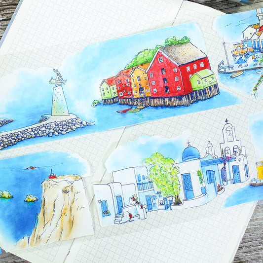 Mediterranean Scenery-Tape-Scrapbooking-6