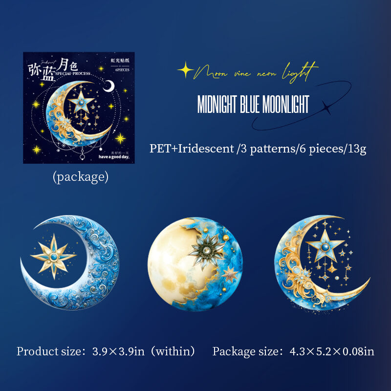 Midnight Moon Sticker Moon Theme Series Stickers – loloyaya