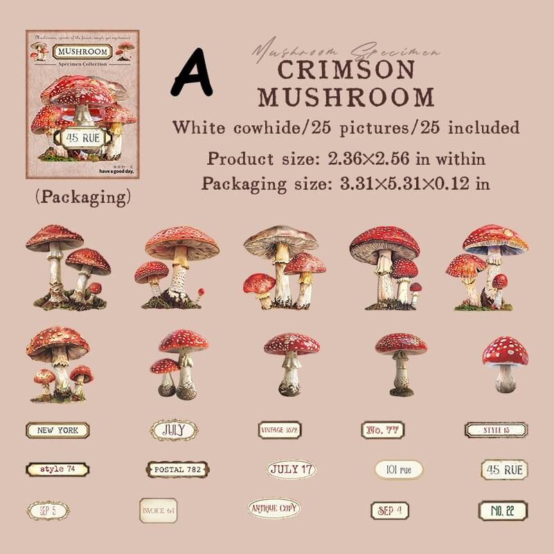 MushroomSpecimen-Sticker-Scrapbook-A