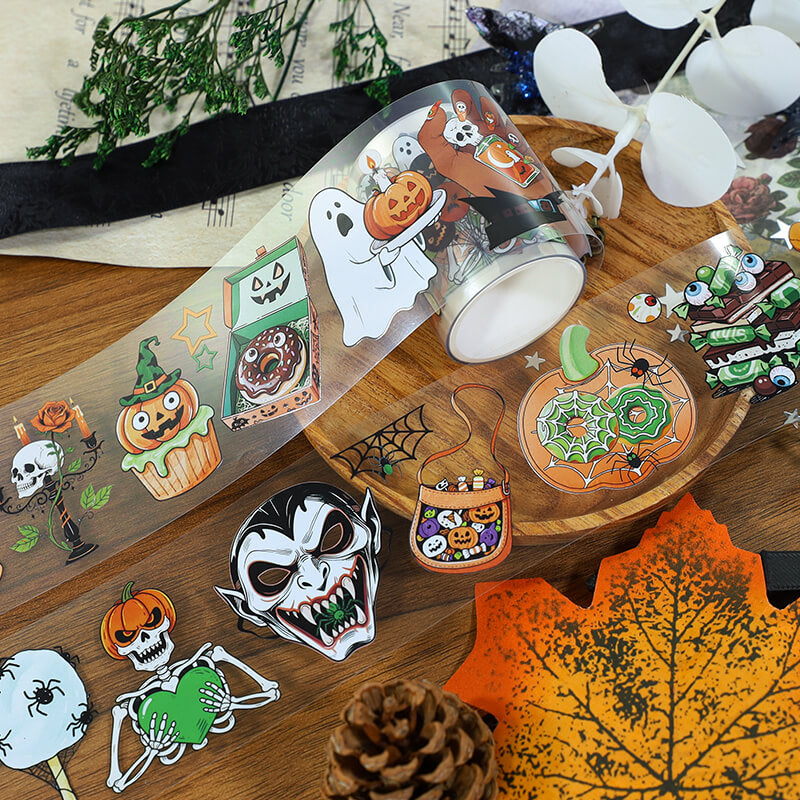 OrangeGreenHalloween-Tape-Scrapbook-2