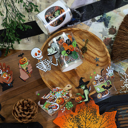 OrangeGreenHalloween-Tape-Scrapbook-3