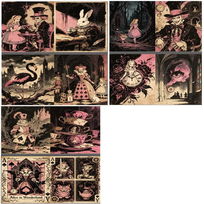 PinkAliceinWonderland-Paper-Scrapbook