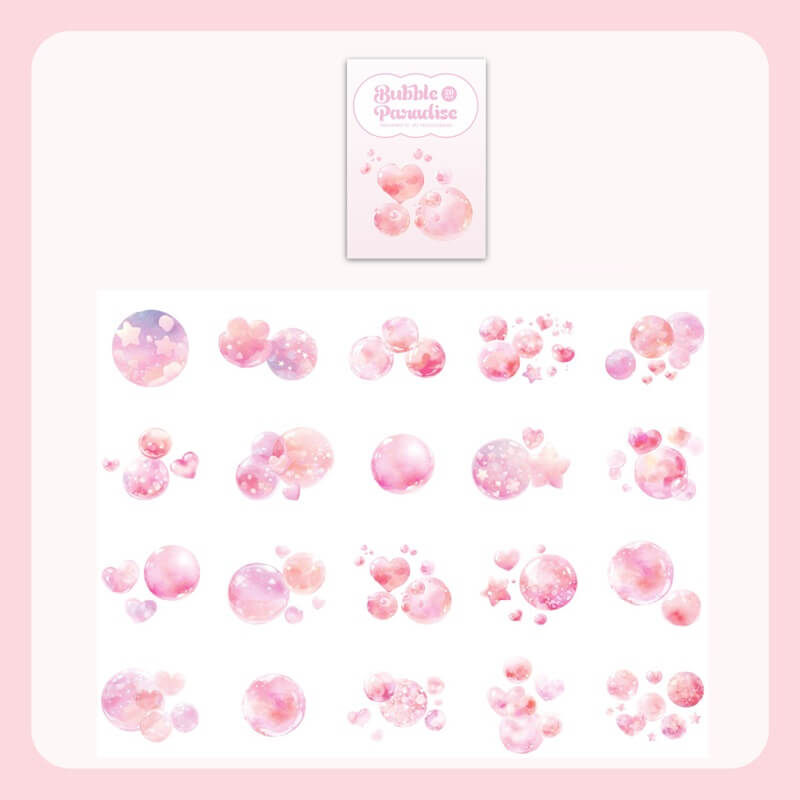 PinkDreamyBubble-Stickers-Scrapbook