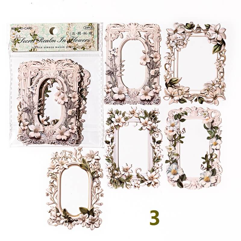 Borders Sticker Embossed Flower Border Stickers – loloyaya