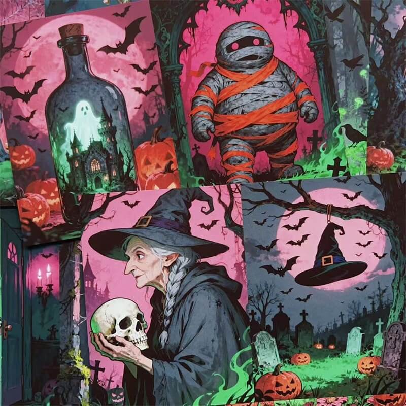 PinkandPurpleHalloween-Paper-Scrapbooking