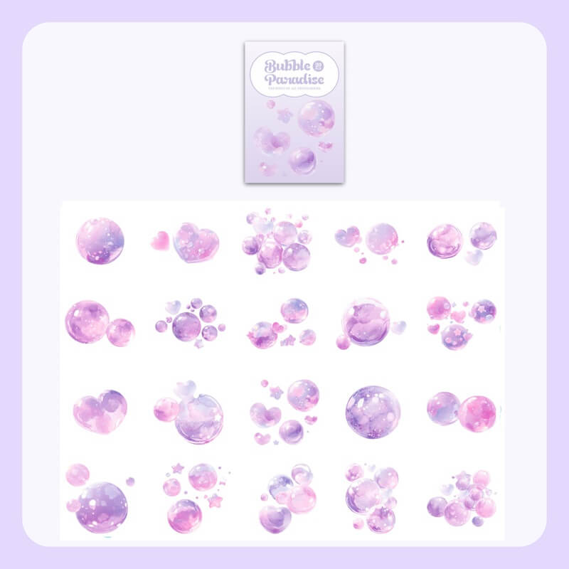PurpleDreamyBubble-Stickers-Scrapbook
