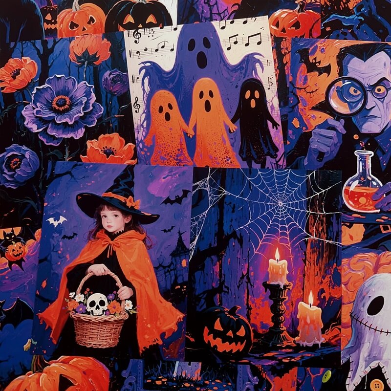 PurpleHalloween-Paper-Scrapbooking-2