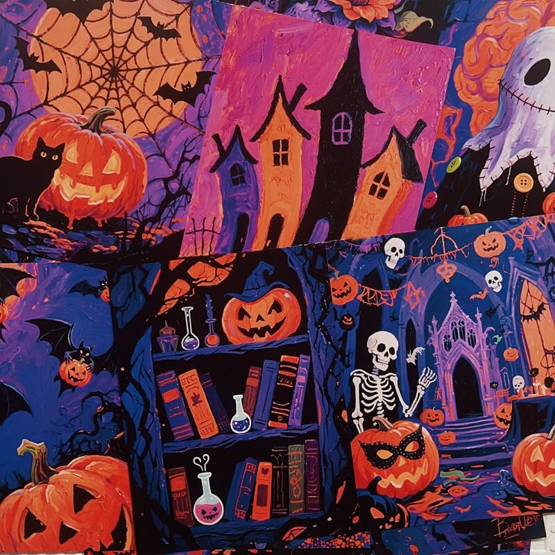 PurpleHalloween-Paper-Scrapbooking-3