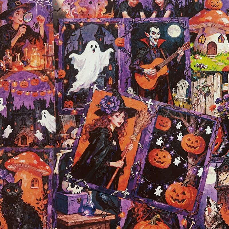 PurpleHalloween-Paper-Scrapbooking-5