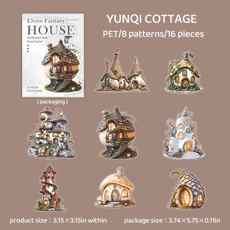 Quaintwoodlandhomes_mushroomcottages_andsnowyhideawayswithglowingwindows