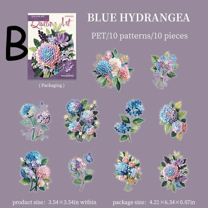 Quilled Floral Garden- Stickers - Scrapbook-B