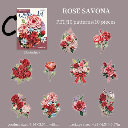 Quilled Floral Garden- Stickers - Scrapbook-C