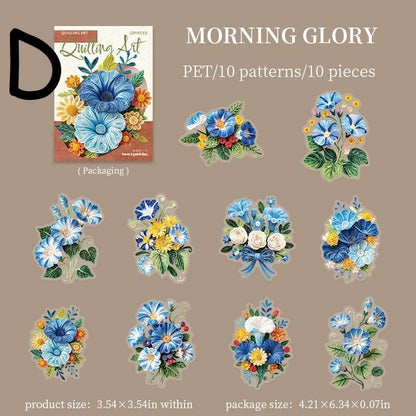 Quilled Floral Garden- Stickers - Scrapbook-D
