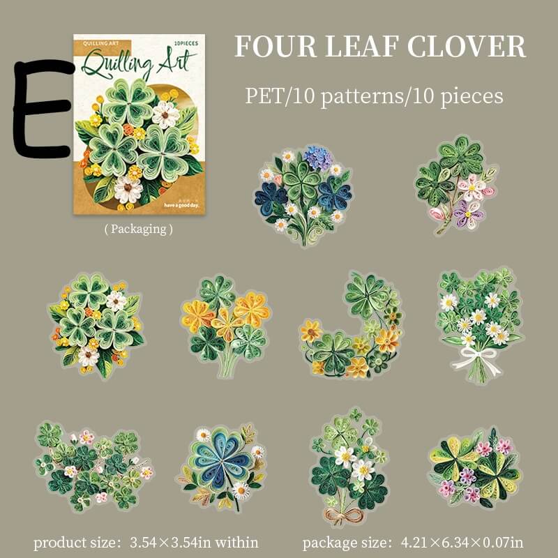 Quilled Floral Garden- Stickers - Scrapbook-E