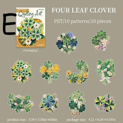 Quilled Floral Garden- Stickers - Scrapbook-E