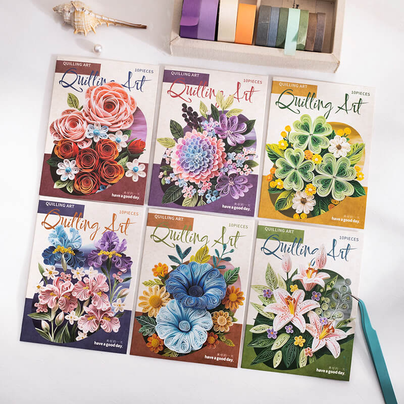 Quilled Floral Garden- Stickers - Scrapbook