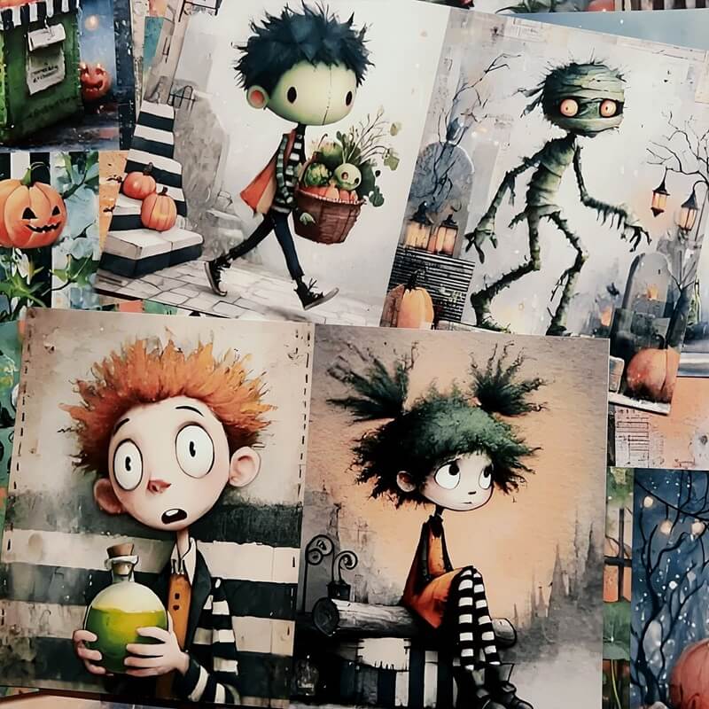 QuirkyCartoonHalloween-Paper-Scrapbooking-6