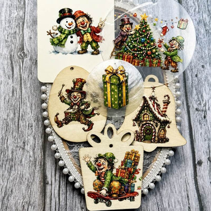 QuirkyChristmastransferstickerswithelvessnowmenandgifts