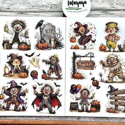 Quirky Halloween UV transfer stickers